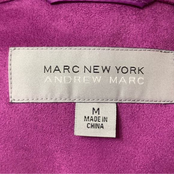NWT MARC NEW YORK PURPLE FAUX SUEDE JACKET - SZ MEDIUM - Picture 5 of 12